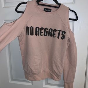 No regrets off the shoulder sweater/shirt